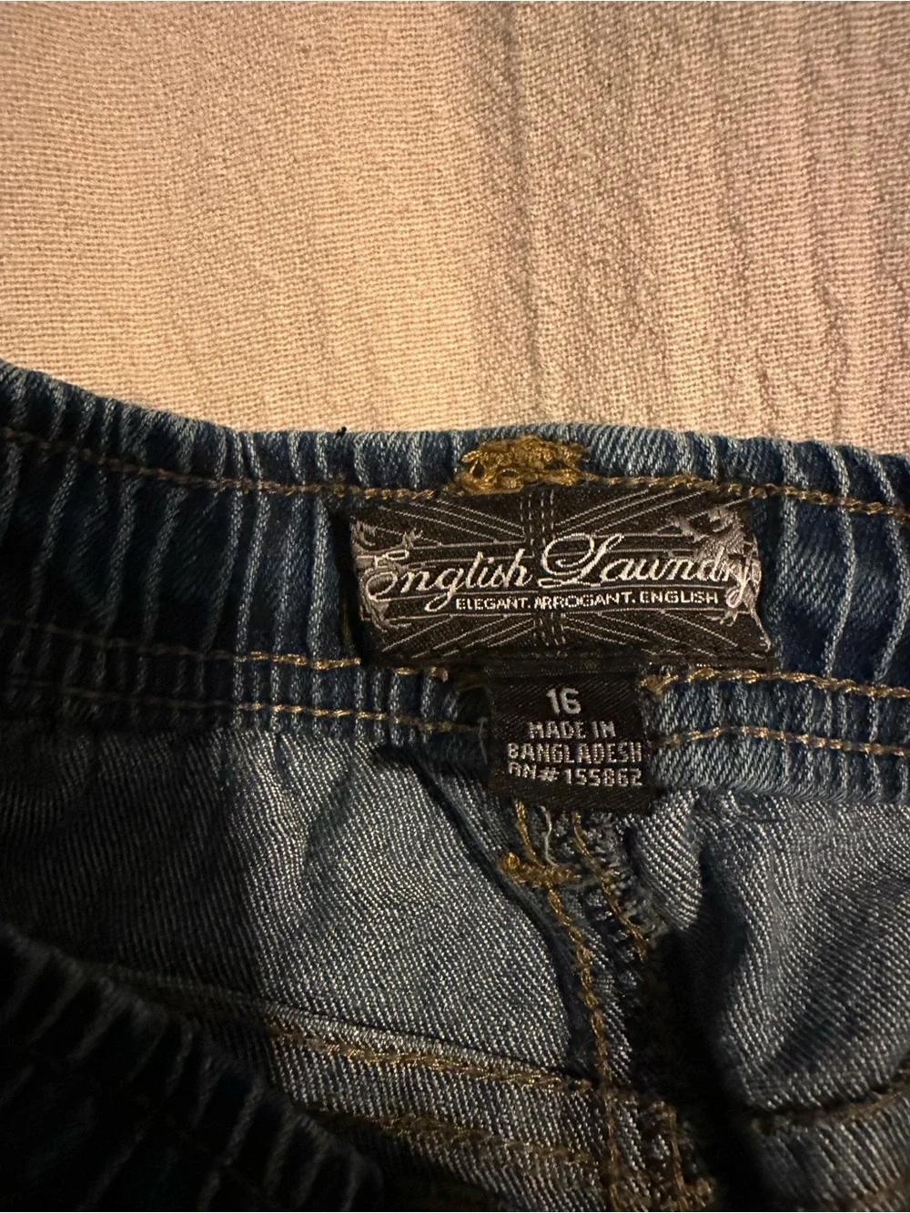 English Laundry Girls Denim Jogger Jeans Elastic Waist Size 16